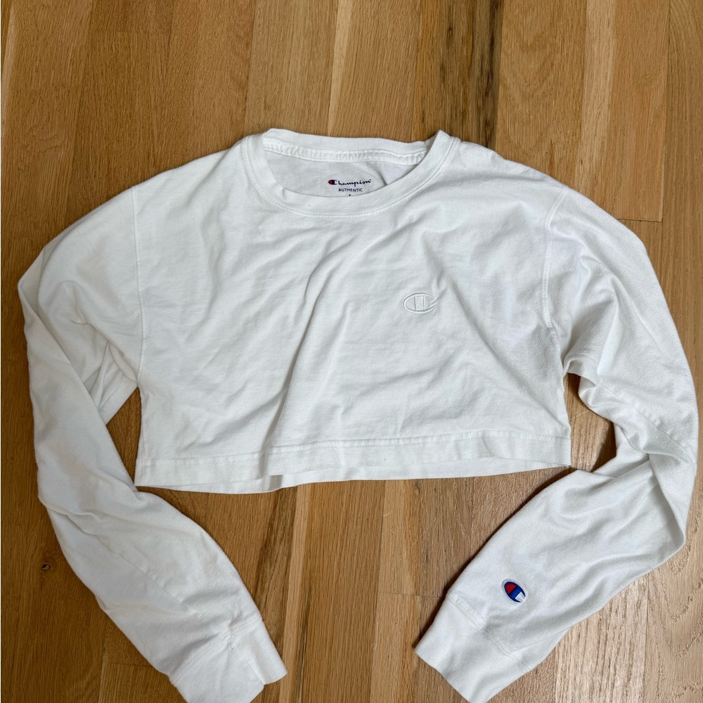 Champion Women's Classic White Crop Top